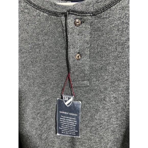 Cremieux Garment Washed Heather Gray Henley Long Sleeve Shirt Mens Size xxl - Picture 3 of 10